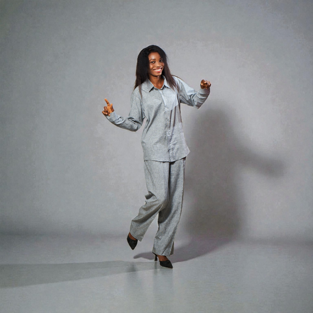 2pcs Women's Linen in grey