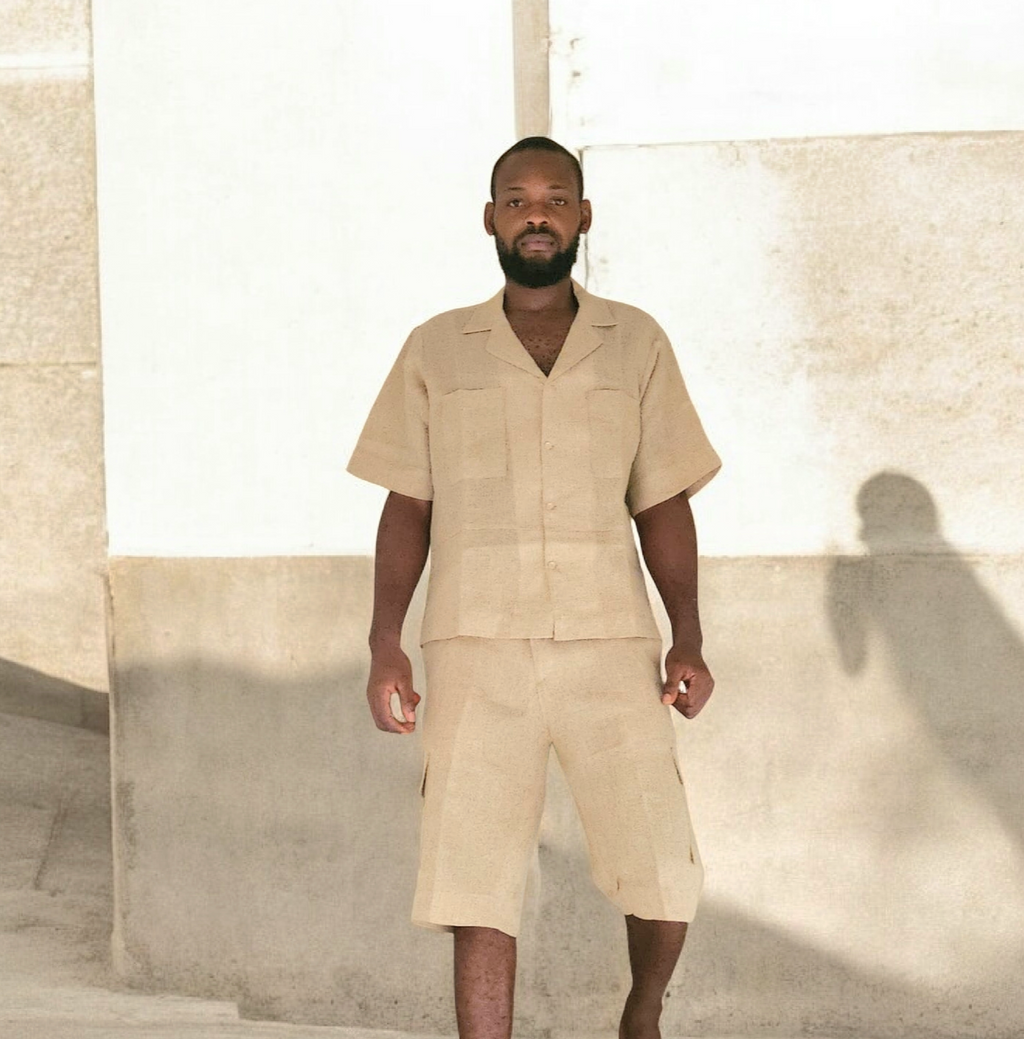 Short-Sleeve Shirt and Tailored Shorts