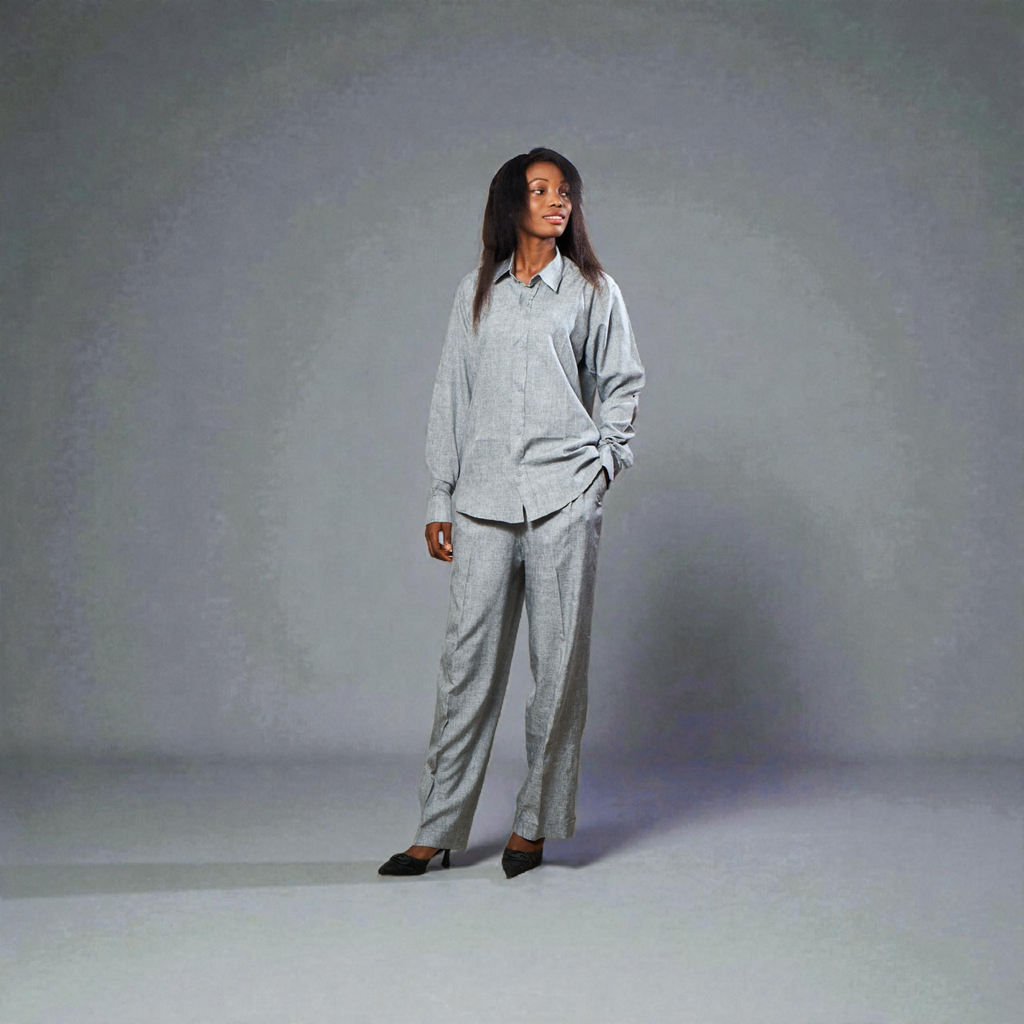 2pcs Women's Linen in grey