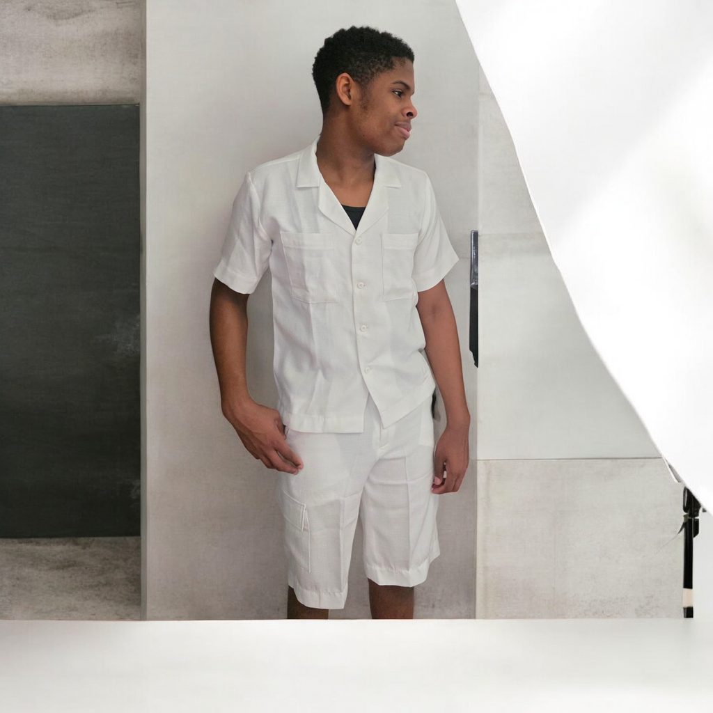 La-Delia's finest short-sleeve shirt and short for men