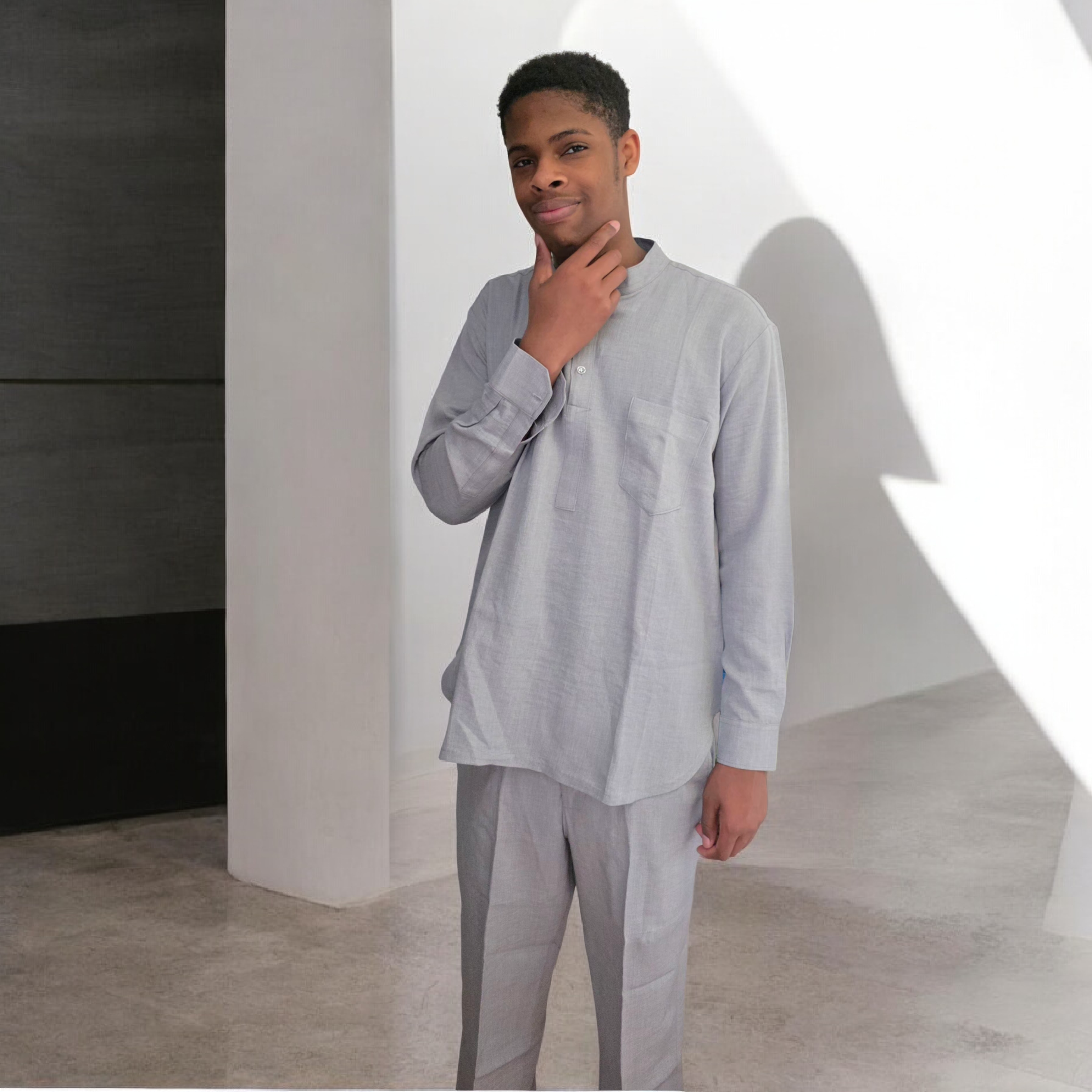 La-Delia's finest 2pcs linen outfit for men