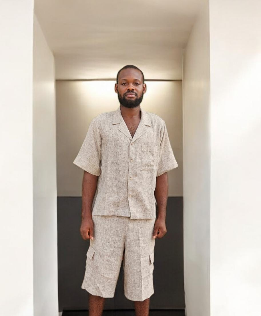 Short-Sleeve Shirt and Tailored Shorts