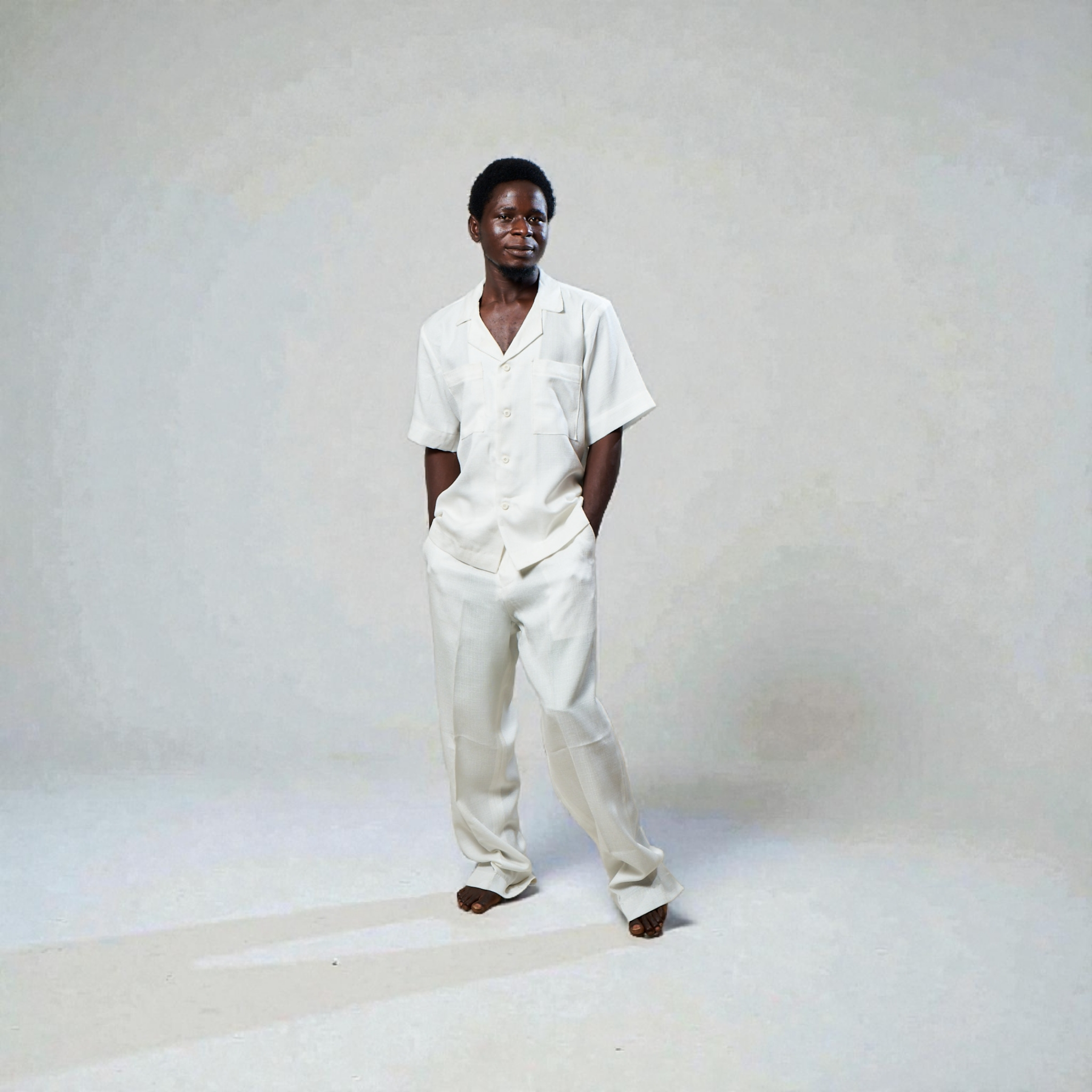 Plain short Sleeve 2pcs linen for men